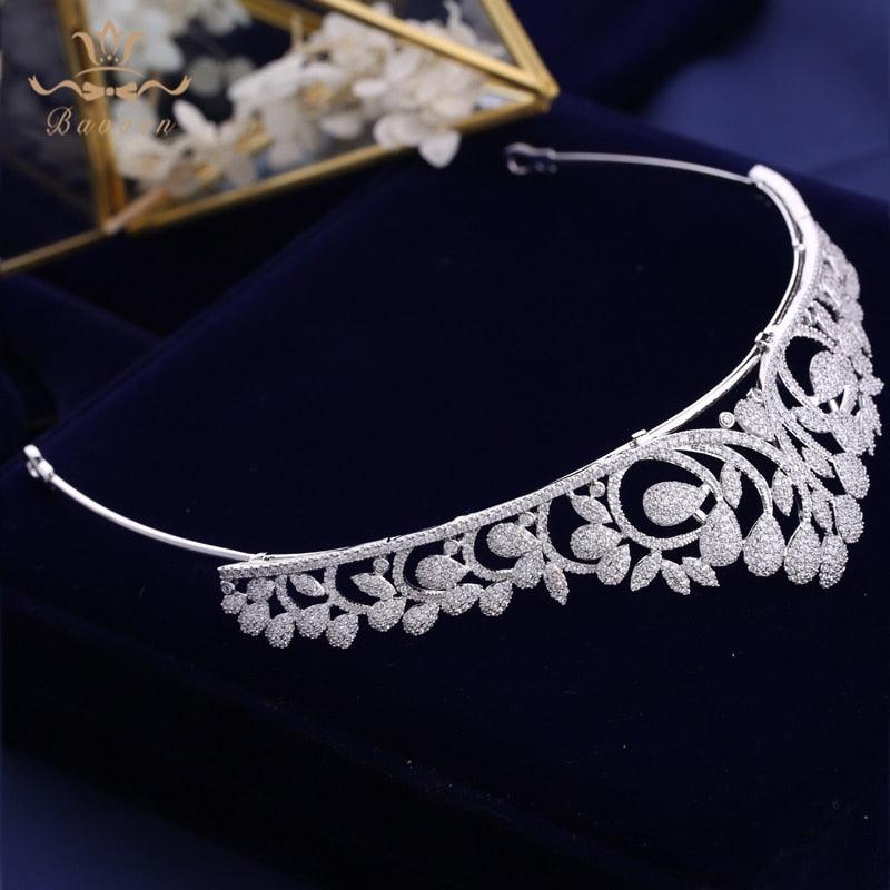 Full Zircon Crowns Crystal Wedding Bridal Tiara - TeresaCollections