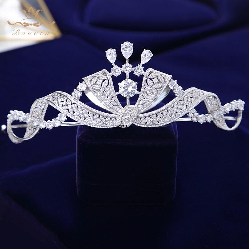 Princess Full Cubic Brides Zircon Wedding Tiaras - TeresaCollections