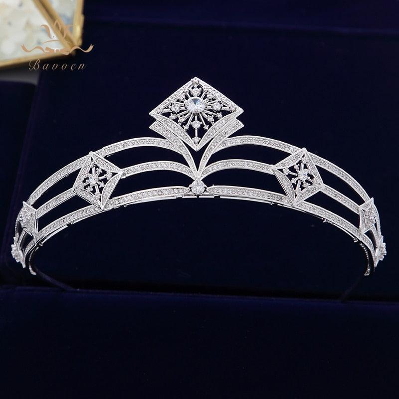 Royal Silver Crystal  Wedding Hair Accessories - TeresaCollections
