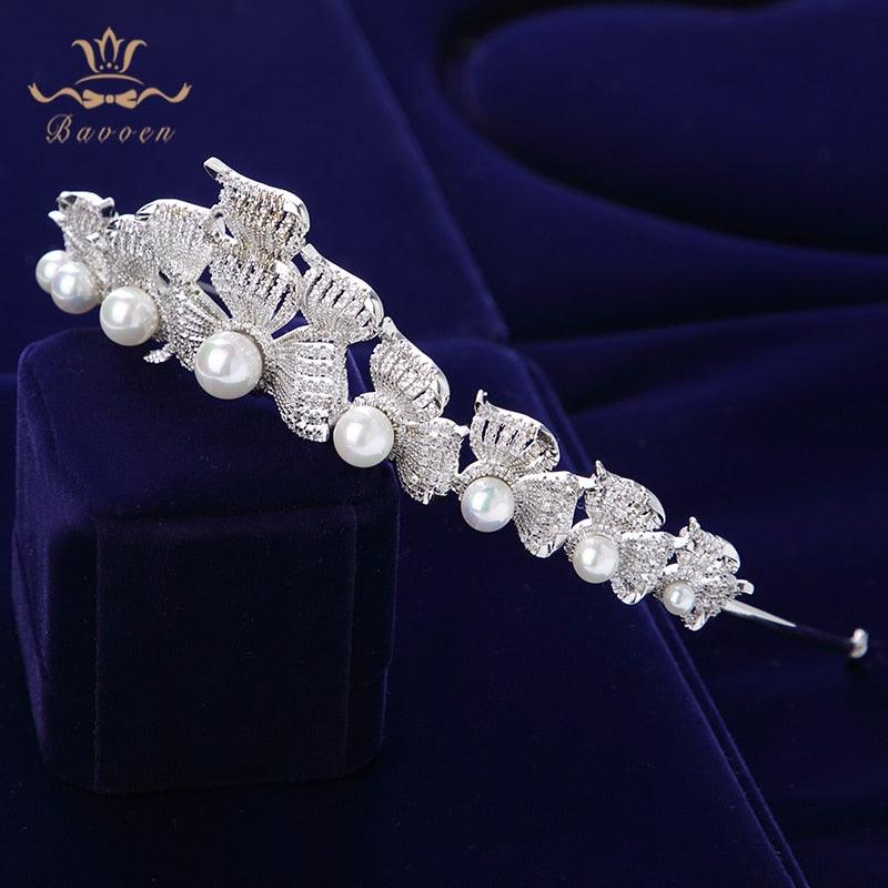 Royal Sparkling Zircon  Wedding Hair Tiara - TeresaCollections