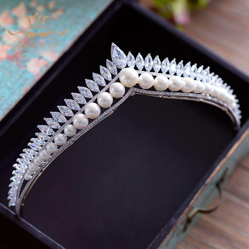 Zircon  Evening European Pearl  Tiara - TeresaCollections