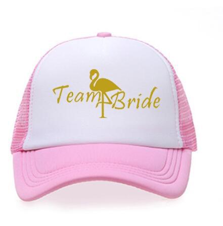 Flamingo Trucker Hat Gold Vinyl wedding party Bachelorette Baseball  team bride hats - TeresaCollections