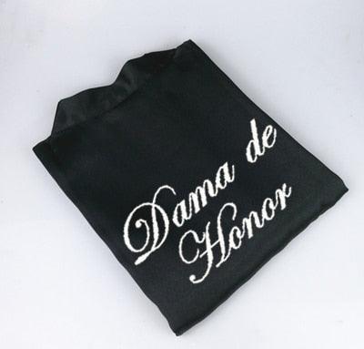 Bride kimono Satin Robe Bridal Bachelorette  Party - TeresaCollections