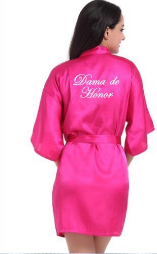 Bride kimono Satin Robe Bridal Bachelorette  Party - TeresaCollections