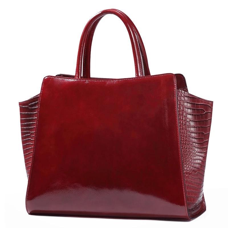 Cross Tote Bag Burgundy