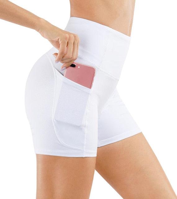 Fit High Waist Athletic Yoga Shorts - TeresaCollections