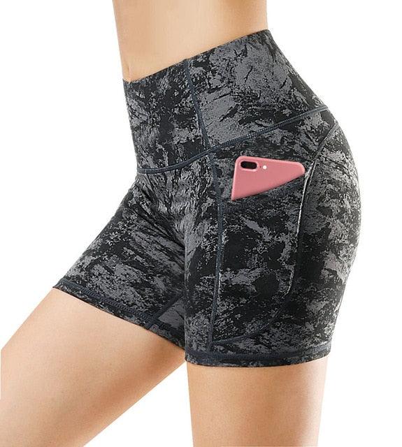 Fit High Waist Athletic Yoga Shorts - TeresaCollections