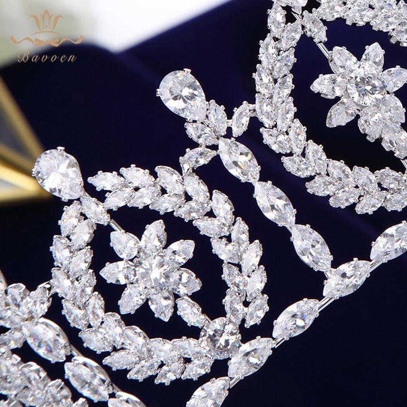 Elegant Royal Cubic Zircon Wedding Tiaras - TeresaCollections