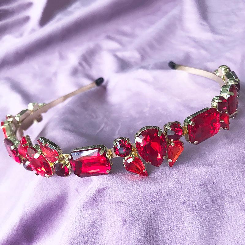 European Baroque Red Wine Color Rhinestone - TeresaCollections