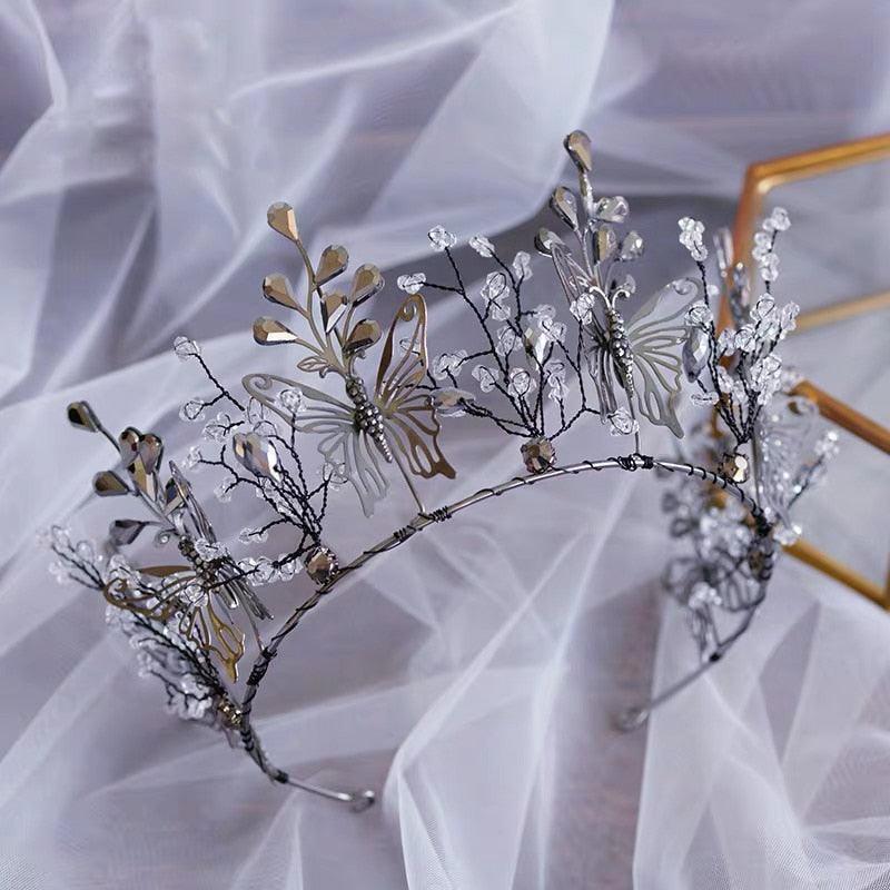 European Rhinestone Crystal Wedding Tiara - TeresaCollections