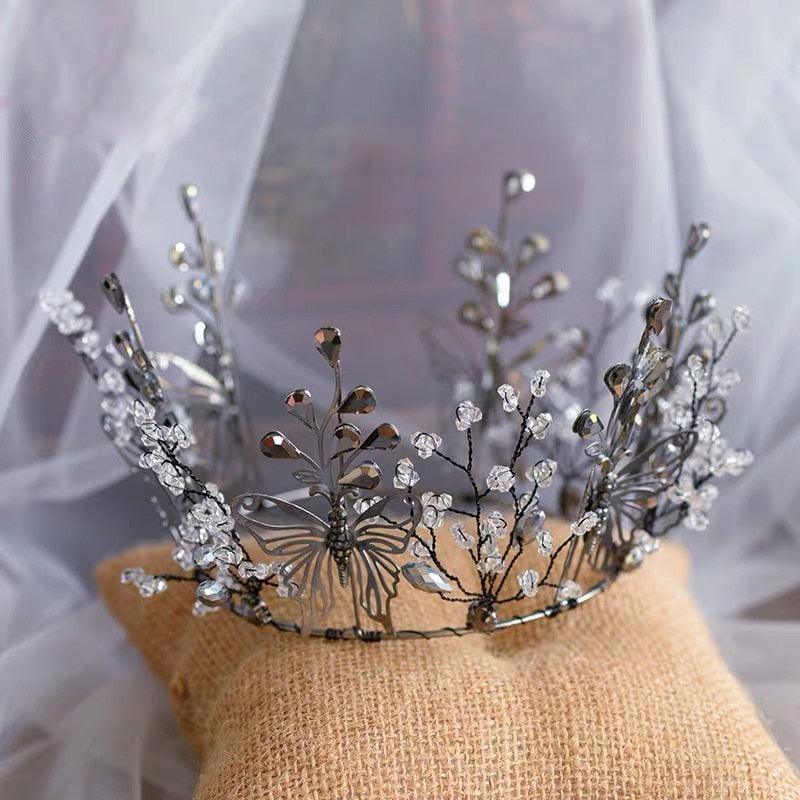 European Rhinestone Crystal Wedding Tiara - TeresaCollections