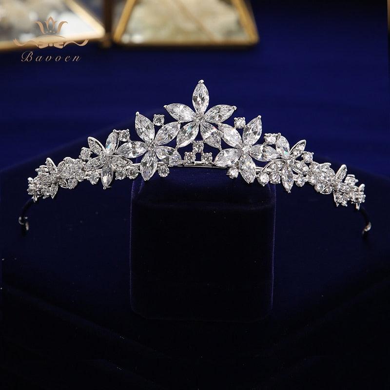 European Sparkling Full Zircon Bridal Tiaras - TeresaCollections