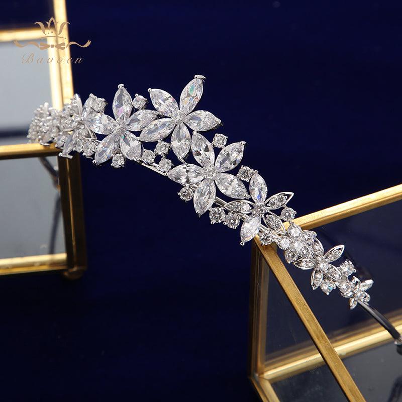 European Sparkling Full Zircon Bridal Tiaras - TeresaCollections