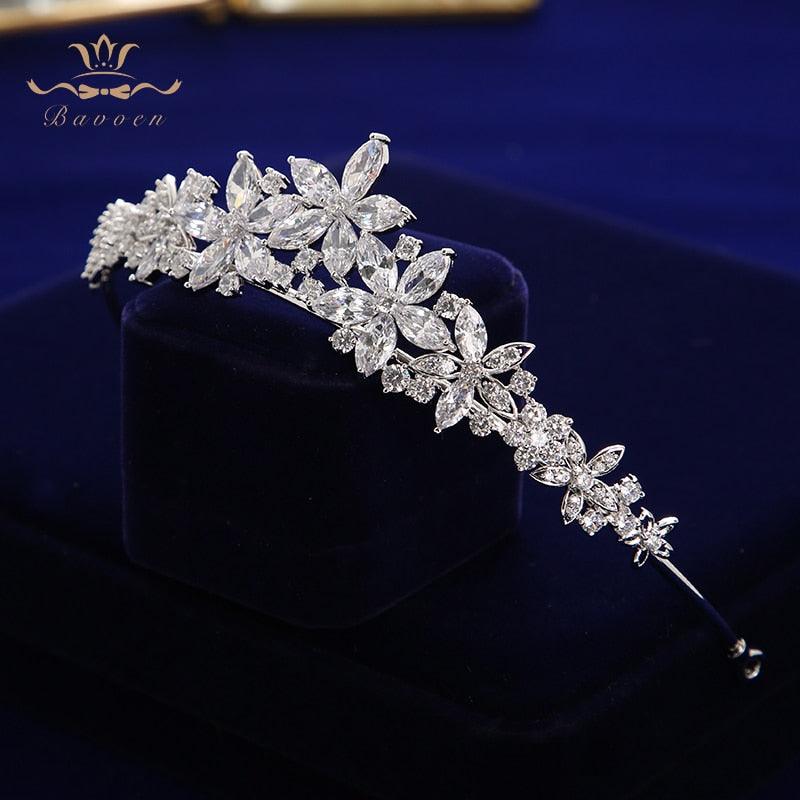 European Sparkling Full Zircon Bridal Tiaras - TeresaCollections