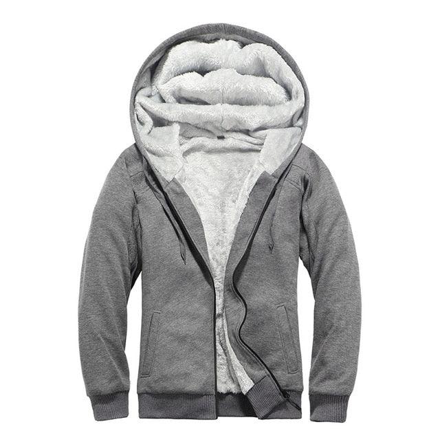 Gray Mens Hooded Sweatshirts - TeresaCollections