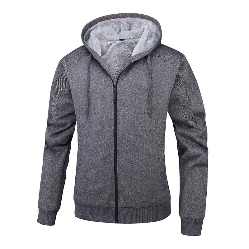 Gray Mens Hooded Sweatshirts - TeresaCollections