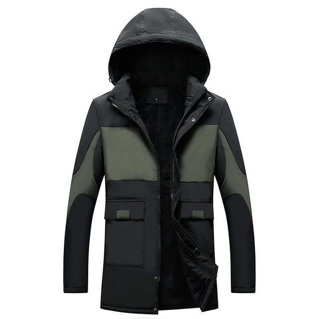 Hooded Parka Men's Warm Fashion Overcoat - TeresaCollections