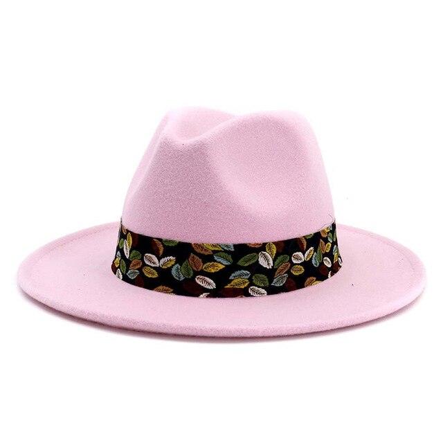 Wool Flat Brim Panama Style Gentleman Hat - TeresaCollections