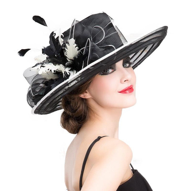 Royal Duchess Wedding Large  Kentucky Derby Hats - TeresaCollections