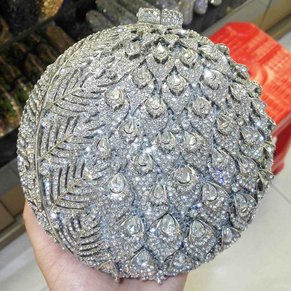 Crystal Ball Evening Clutch Bag - TeresaCollections