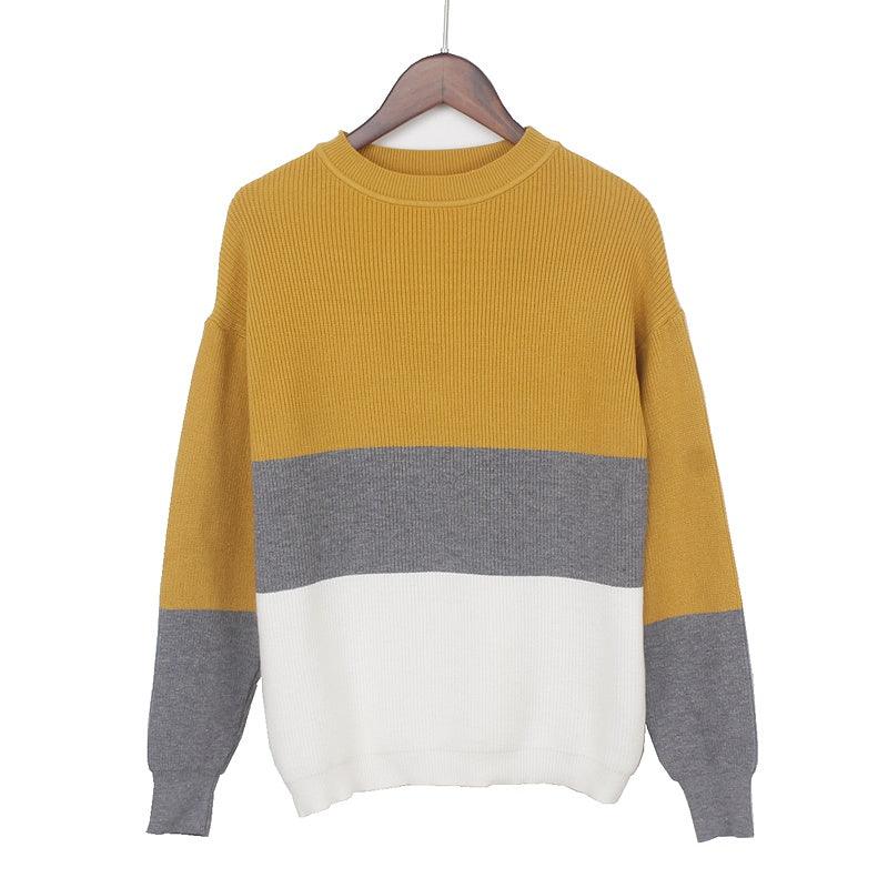 Colorblock Pullover Sweater - TeresaCollections