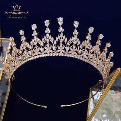 Gorgeous Full Zircon Crystal Tiara - TeresaCollections