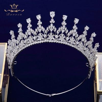 Gorgeous Full Zircon Crystal Tiara - TeresaCollections