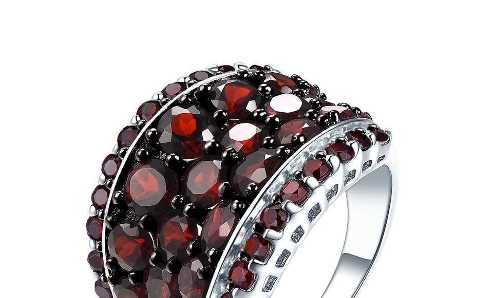 Red Garnet Pomegranate Rings - TeresaCollections