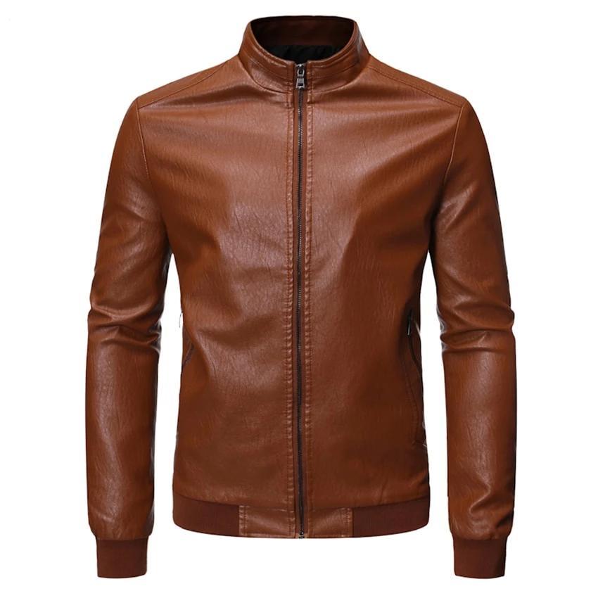 Men's Faux Leather Motorcycle Jackets - TeresaCollections