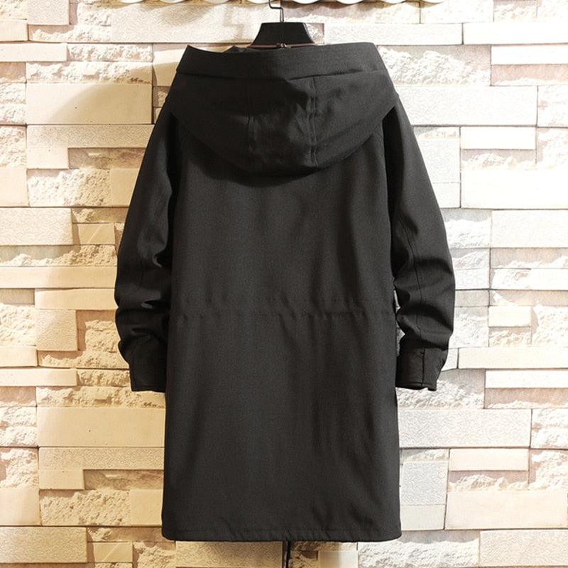 Men's Long Coat Men Hooded Jackets Windbreaker - TeresaCollections