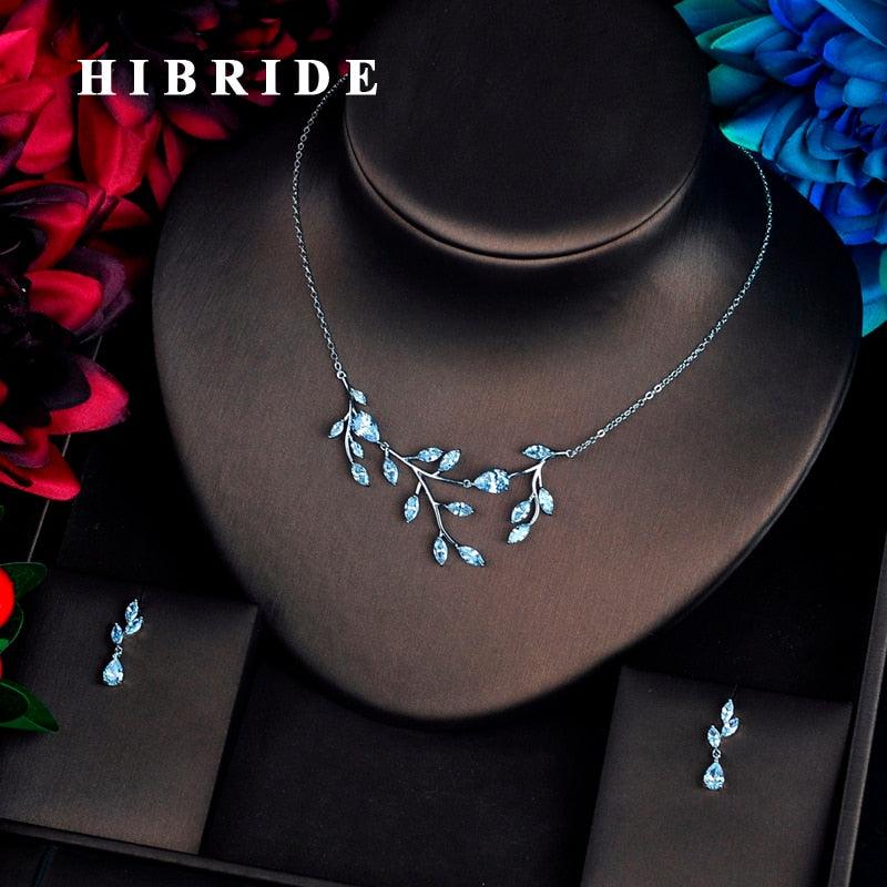 Elegant Leaf Shape Bridal Jewelry Sets - TeresaCollections