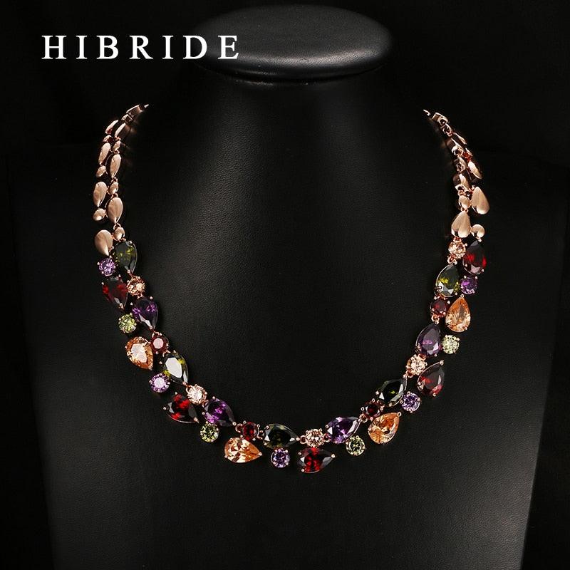 Muticolor Cubic Zirconia Necklace - TeresaCollections