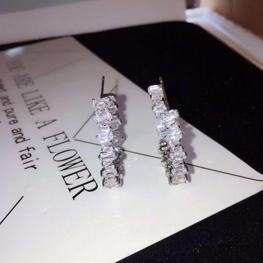 Crystal Hoop Earrings - TeresaCollections