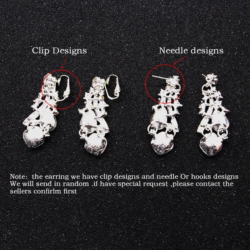 Gorgeous European Rhinestones Crystal Bridal Tiara Necklace Jewelry sets - TeresaCollections