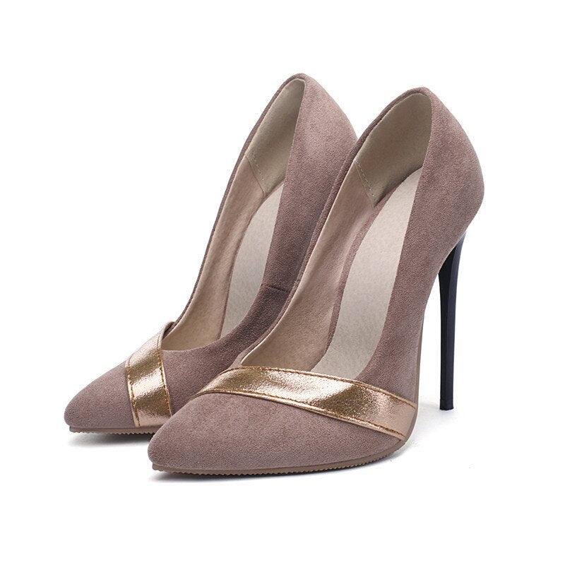 Pointed Toe Slip-on Sexy Thin High Heels Pumps - TeresaCollections