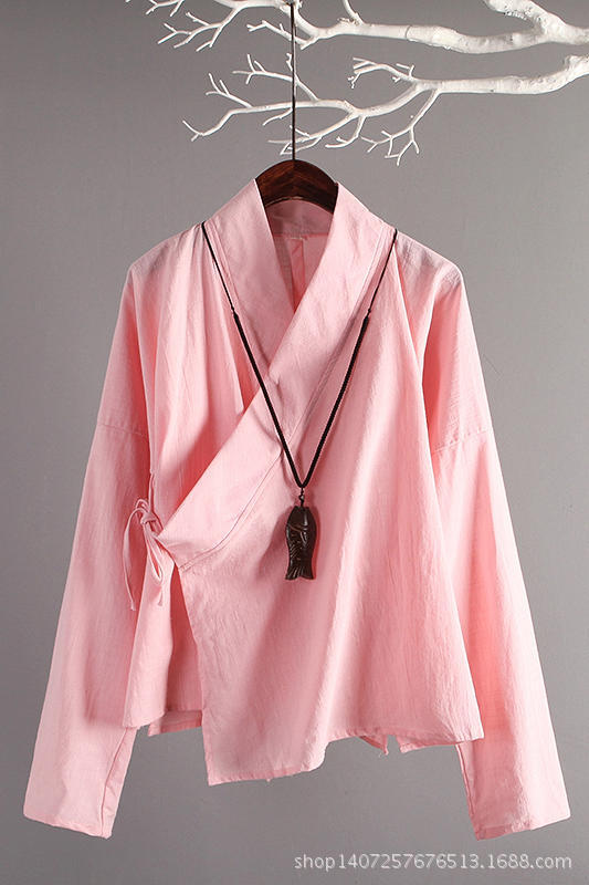 Chinese Style Retro Cotton Linen Blouse
