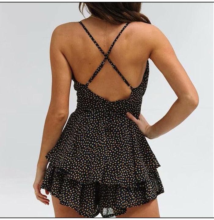 Summer Sexy Spagetti Strap Romper - TeresaCollections