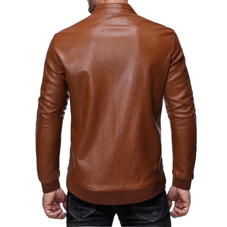 Men's Faux Leather Motorcycle Jackets - TeresaCollections