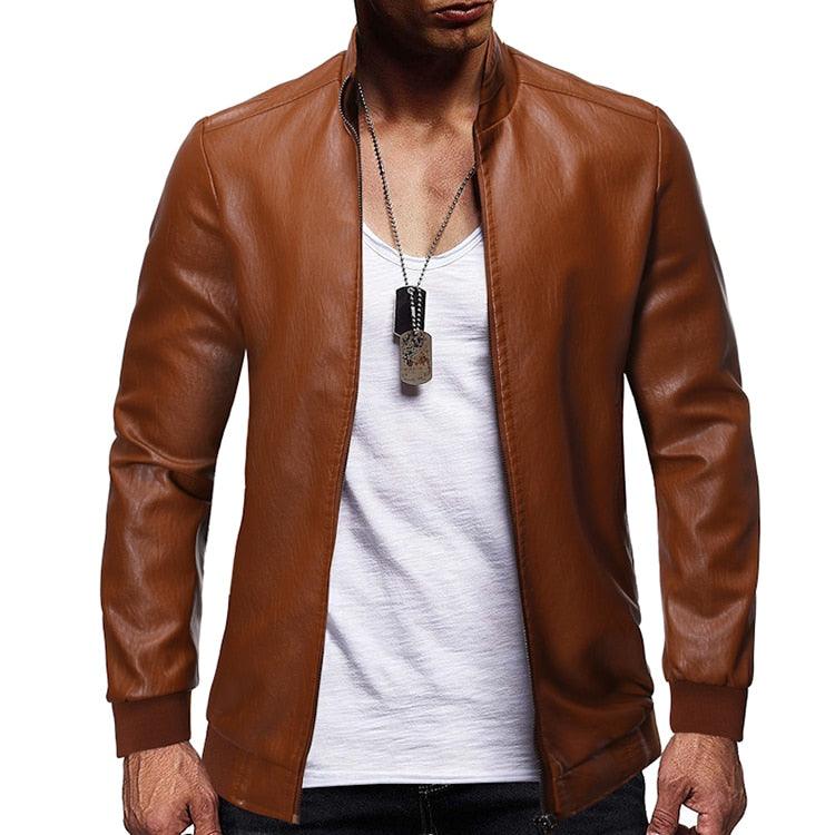 Men's Faux Leather Motorcycle Jackets - TeresaCollections