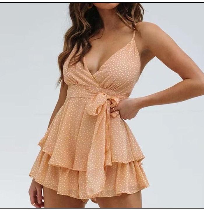 Summer Sexy Spagetti Strap Romper - TeresaCollections