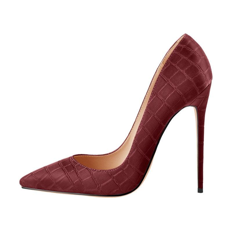 Classic Sexy Pointed Toe Slip On Stiletto Pumps - TeresaCollections