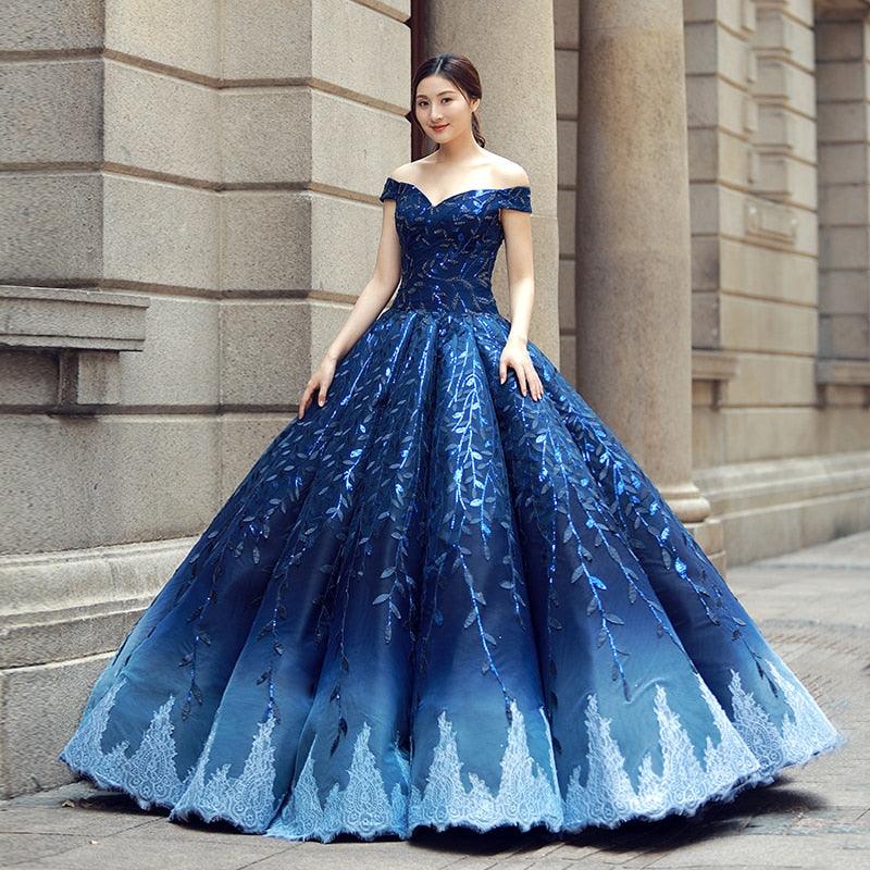 sweetheart Off Shoulder Shiny Pleated Evening Dress - TeresaCollections