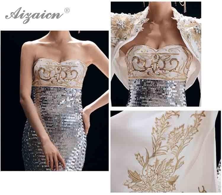 Embroidery Cheongsam Chinese Traditional Clothing Qipao Luxury Long Evening Dress - TeresaCollections