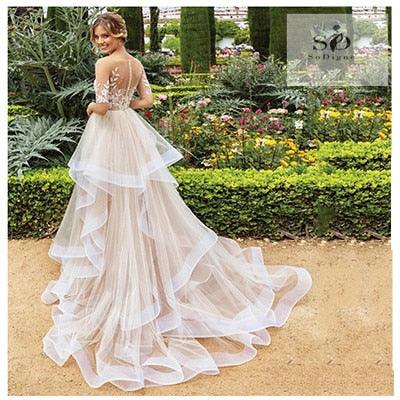 Floor Length Bride Dress - TeresaCollections