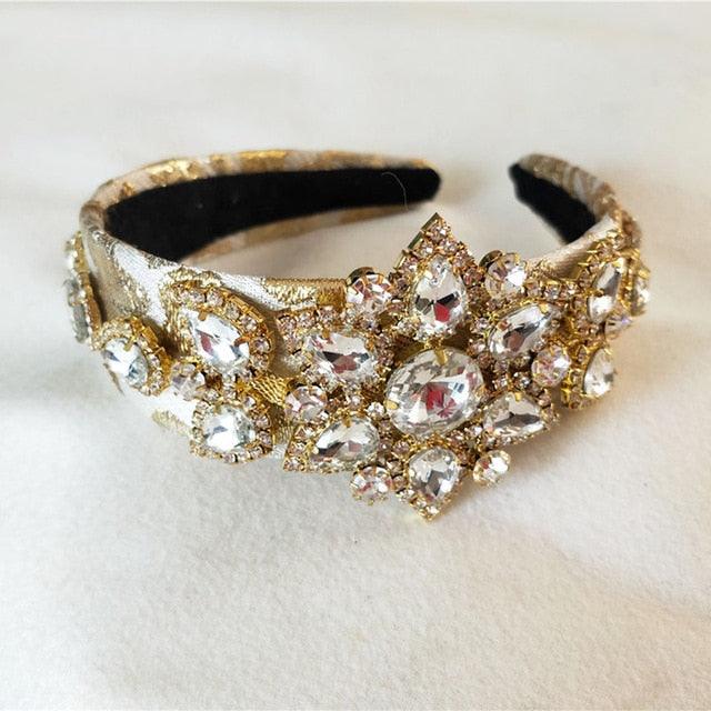 Handmade Luxury Baroque Wedding Crystal Tiara Headpieces - TeresaCollections