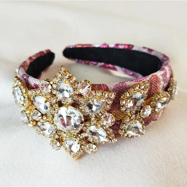 Handmade Luxury Baroque Wedding Crystal Tiara Headpieces - TeresaCollections