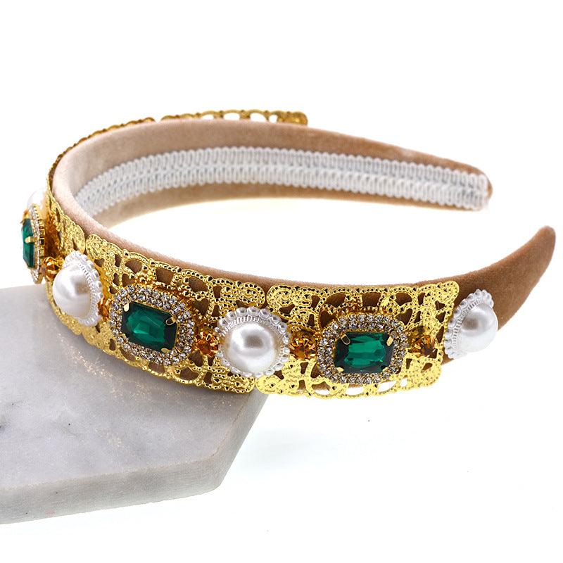 Green Bridal Hollow Wedding Pearl Jewel - TeresaCollections