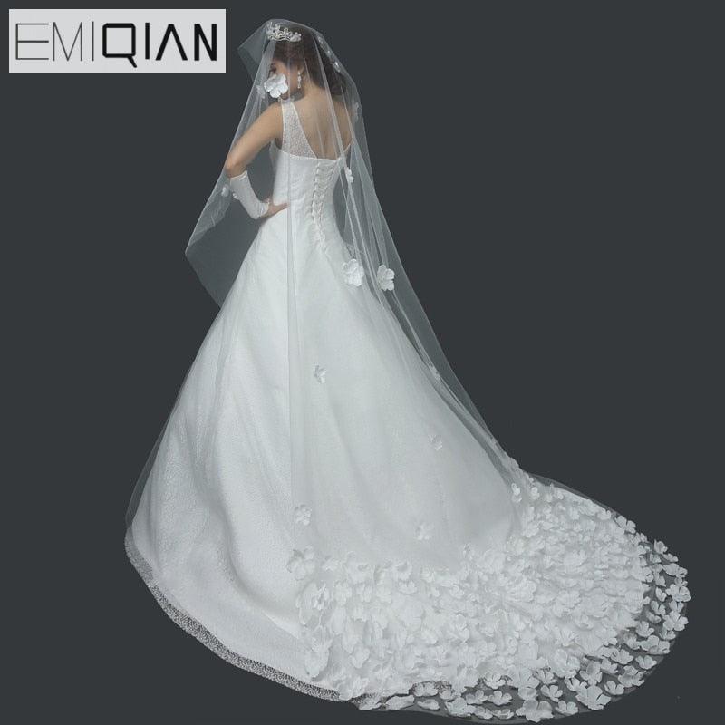 3 Meters Long Bridal Veil Cathedral Wedding Veil - TeresaCollections