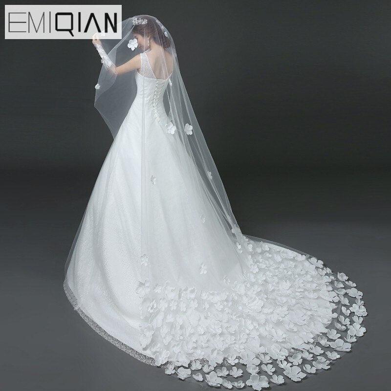 3 Meters Long Bridal Veil Cathedral Wedding Veil - TeresaCollections