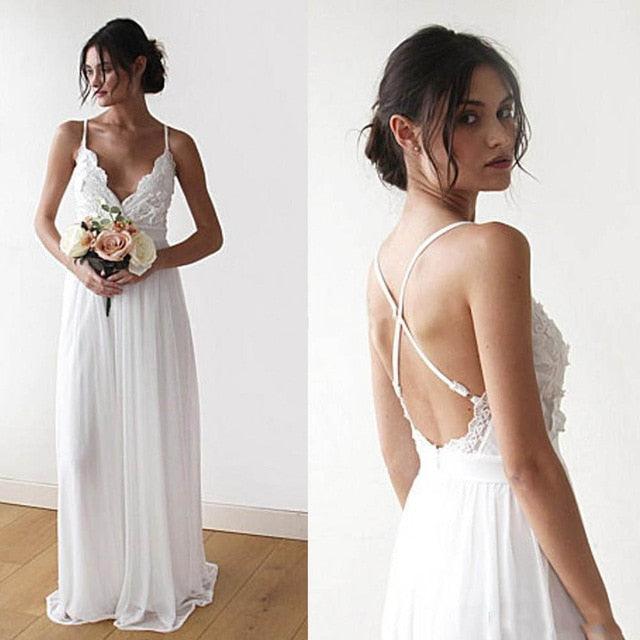 Simple Informal Wedding Dress - TeresaCollections